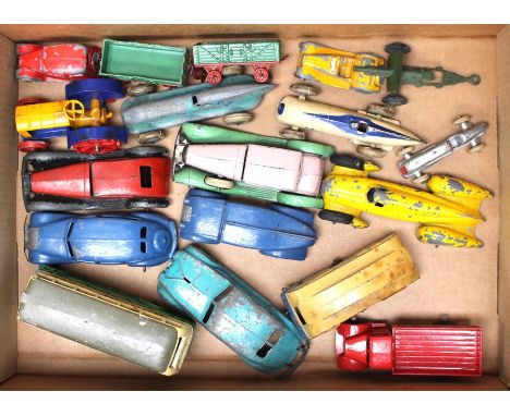 ***AUCTIONEER TO ANNOUNCE ONE ITEM MISSING - RED AUSTIN 7*** Dinky: A collection of assorted unboxed, playworn Dinky Toys veh