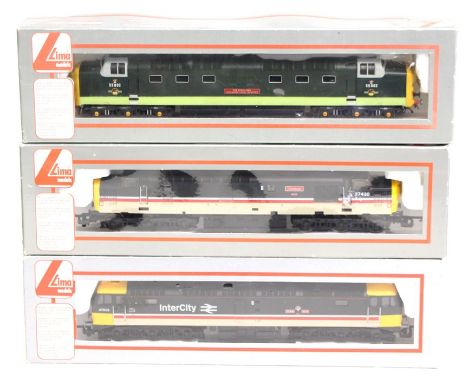 Lima: A collection of three boxed Lima diesel locomotives to include: King's Own Yorkshire Light Infantry; Cwmbran; and Inter