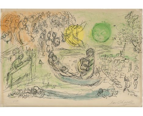 Chagall, Marc -- Le ConcertFarblithographie auf Velin. 1957.36,3 x 56 cm (39,3 x 56,5 cm).Signiert "Marc Chagall". Auflage 90