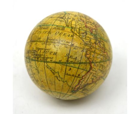 A George III pocket terrestrial globe inscribed 'A New Globe of the Earth by N. Lane', dated 1776, housed within shagreen out