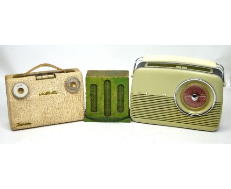 A GEC transistor radio, a Bush transistor radio and a vintage speaker (3).