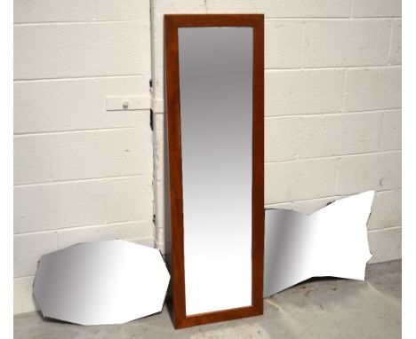 Six vintage and contemporary wall mirrors to include an Art Deco wing-shaped mirror, gilt-framed mirrors etc (6).