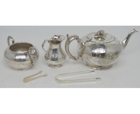 A pair of Georgian hallmarked silver sugar tongs, marks rubbed, a pair of George V hallmarked silver sugar tongs, Robert Prin