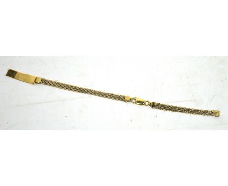 A 9ct yellow gold bracelet, approx 6.6g.