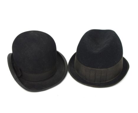 A vintage bowler hat and a pork pie example (2).