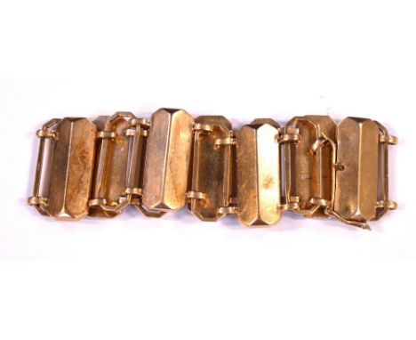 A 9ct yellow gold bracelet, approx 36.5g.