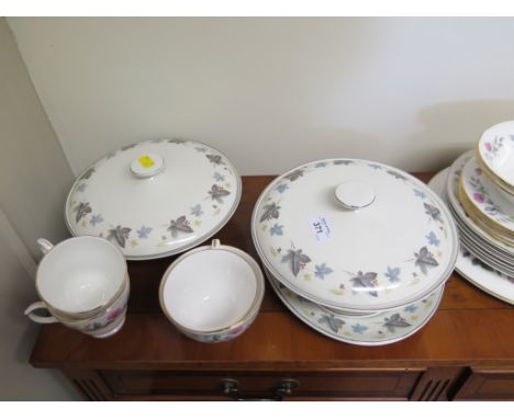 A Royal Worcester June Garland pattern part breakfast service, and a Ridgeway Vinewood pattern part dinner service
