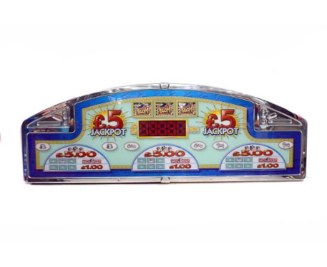 A large Monopoly Arcade machine topper, approximately 220cm wide, probably topping multiple Monopoly slot machine, with addit