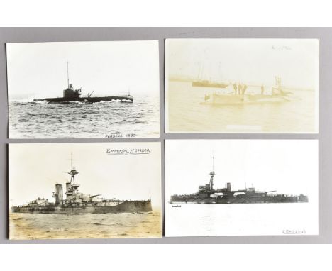 Postcards,  maritime interest, three albums, P2, first album,  RP Vickers HMS B1 Submarine, 1909, P4, including RP - HMS Iron