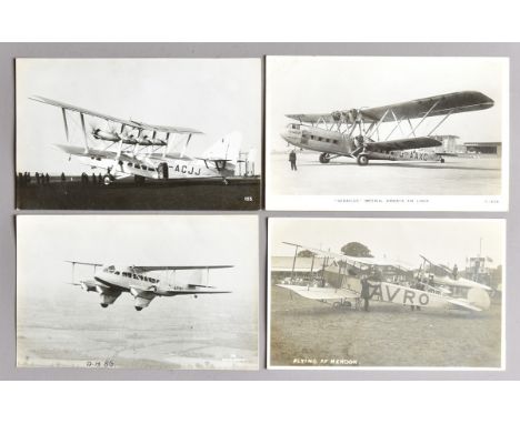 Postcards,  aviation interest, one album, including P2 RP 'Flying at Hendon', with Avro Type E biplane in foreground, with ma