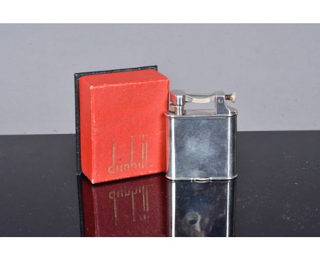 An unused Dunhill Unique Standard petrol pocket lighter, complete with Dunhill box and instructions (1)