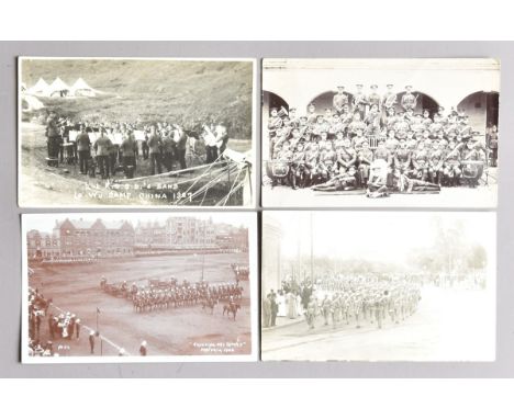 Postcards,  British military band interest - P2-P4, RP, bands playing, marching or posing in groups overseas other than India