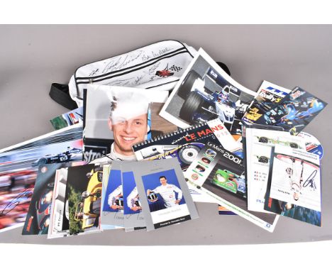 A large collection of Motor-Racing signed items, from Formula 1, Rally, Le Mans 24 Hourr, Goodwood Festival of Speed and much