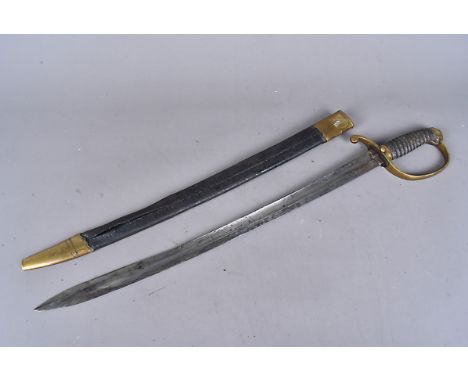 An Oxford Constabulary Police sword and scabbard, with 58cm long blade by Parrer Field &amp; Son, single fullered, also etche