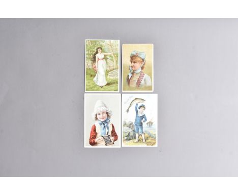 Late 19th Century Trade Cards,  two mid-20th Century loose-leaf albums, many USA interest, also UK, France, Belgium, litho an
