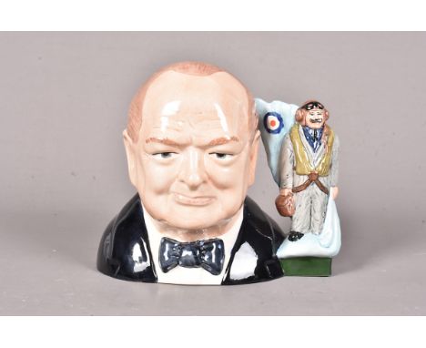 A ceramic Manor Limited Editions Prototype Character Jug, modelled by Ray Noble, entitled Airforce Forces Churchill, marked '