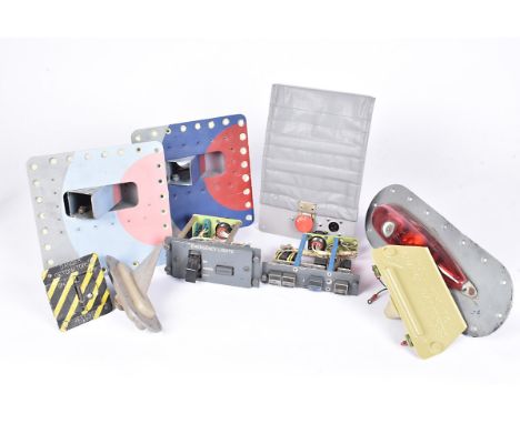 An assortment of Aeroplane parts and dials, to include two ram air valves, emergency lighting switches, display surround and 