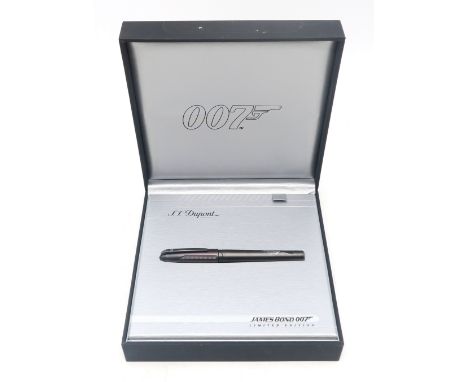 AN S.T. DUPONT JAMES BOND 007 LIMITED EDITION LARGE BALLPOINT PENHoused in a fitted case, retaining outer packaging and accom