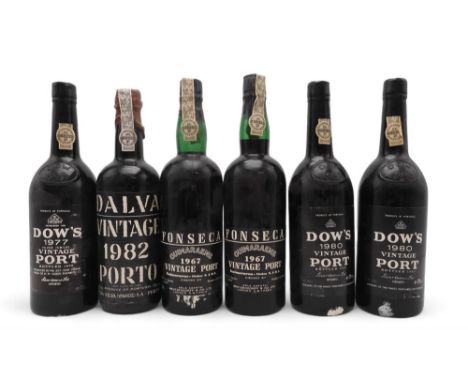 DOW'S VINTAGE PORT&nbsp; Two Bottles Of Fonseca Guimaraens 1967 Vintage Port 75cl 21°,&nbsp;Two Bottles Of Dow's 1980 Vintage