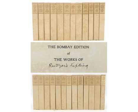 KIPLING, RUDYARD THE WORKSThe "Bombay Edition", MacMillan and Co., London 1913-1919, twenty-five volumes, the first being sig