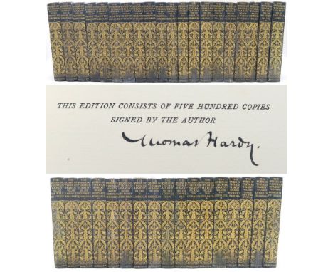 HARDY, THOMAS THE WORKSThe "Mellstock Edition", one of 500 sets printed, MacMillan & Co., London, 1919-1920, thirty-seven vol