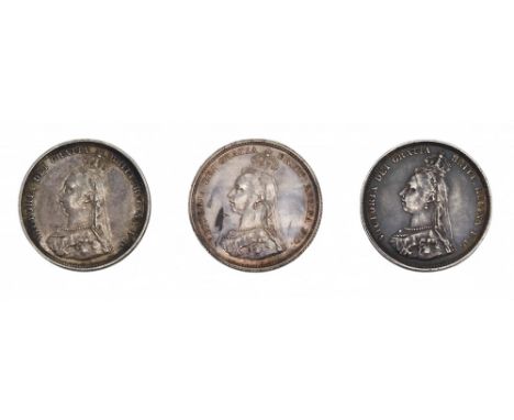 VICTORIA&nbsp;(1837-1901) 1 SHILLING COINS Obverse Uncrowned portrait ('Young Head') of Queen Victoria left, legend around&nb