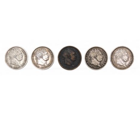 GEORGE III&nbsp;(1760-1820)&nbsp;1 SHILLING 1816 Obverse New laureate portrait of King George III right, legend around date b