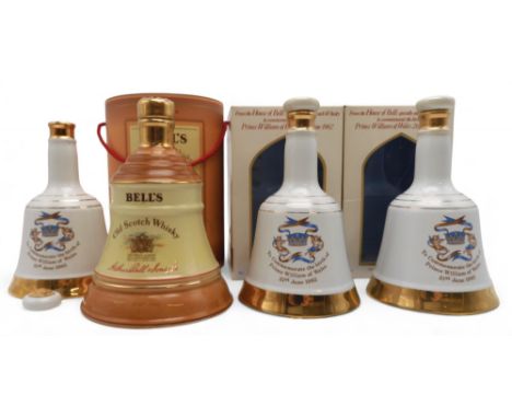ARTHUR BELL &amp; SONS Bell Decanters To Commemorate The Birth Of Prince William Of Wales 21st June 1982 50cl 40% vol And A B