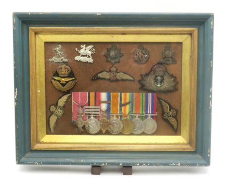 A VICTORIAN AND LATER MEDAL GROUP OF SEVEN AWARDED TO LIEUTENANT-COLONEL HAROLD WYLLIE O.B.E. R.A.F. Comprising O.B.E. in sil