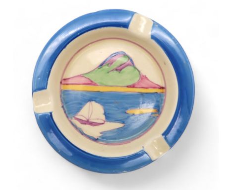 A CLARICE CLIFF FANTASQUE BIZARRE GIBRALTAR ASHTRAY 12cm diameter Condition Report:Available upon request