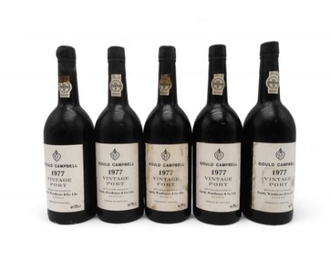 GOULD CAMPBELL PORT VINTAGE 1977 Five bottles Bottled And Shipped By Smith, Woodhouse &amp; Ca. Tda Oporto&nbsp; e 75cl (5) C