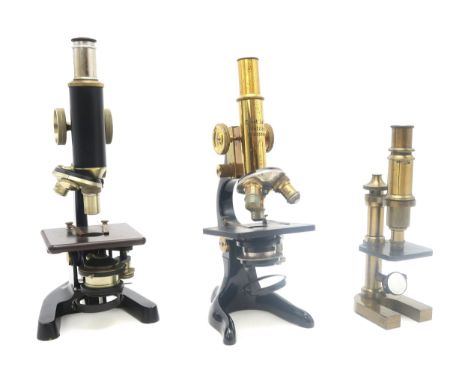 A LATE-19th CENTURY COMPOUND MONOCULAR MICROSCOPE BY CARL ZEISS, JENA With maker's name and serial number 27863 engraved to f
