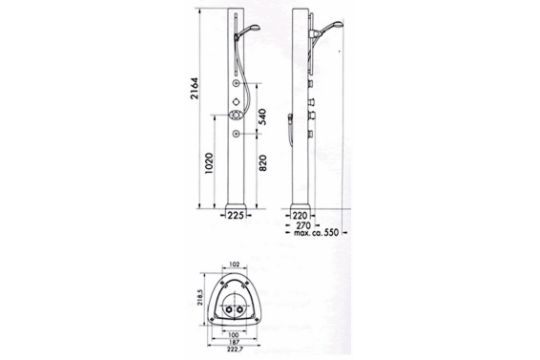 Colonna Doccia Fitness Shower.1 X Hansgrohe Pharo Colonna Doccia Upright Bathroom Shower Panel Preowned In Good Condition