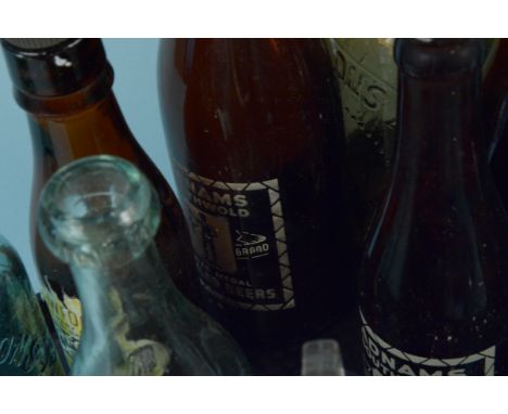 Vintage and antique bottles including Bullards Norwich, Lacons Ltd Gt Yarmouth, Whitbread &amp; Co, Adnams Beer etc