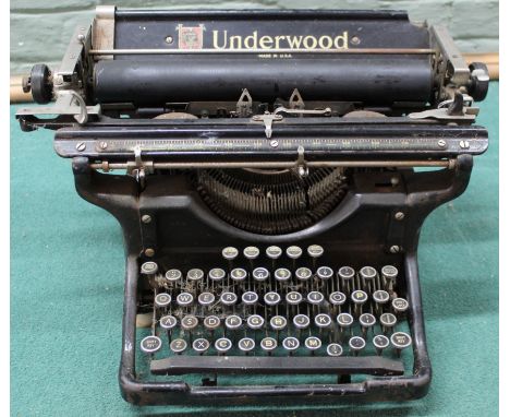 A vintage American Underwood typewriter, aged condition