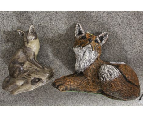 A POOLE FOX TOGETHER WITH ANOTHER MODEL OF A FOX (2)