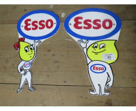 ***A PAIR OF ESSO BOY AND GIRL PLAQUES**