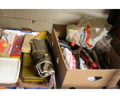 TWO BOXES OF ASSORTED TOOLS TO INCLUDE SOCKET SET ETC
