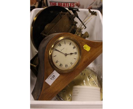 A SMALL QUANTITY OF CLOCK PARTS ETC 