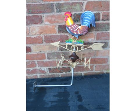 ***A WALL MOUNTED COCKEREL WEATHER VANE**