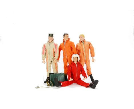 1960s Aviation Themed Palitoy Action Men, four figures together with No.34503 Landing Signal Officer Set, No.94034121 Red Dev