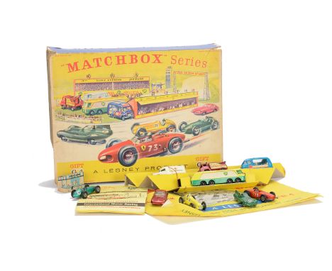 A Matchbox Lesney G-4 Grand Prix Set, part set comprising 47b, 13c, 14c, Major Pack No.1, 19c, 32b, 73b, 52a, 41b, BP Motor R