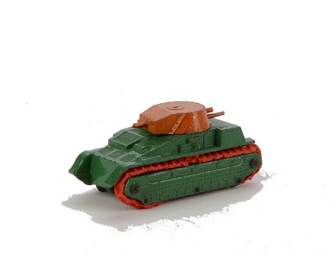 A Pre-War Dinky Toys 22f Army Tank, light grey body, ‘Meccano Dinky Toys’ cast in, no tracks, VG