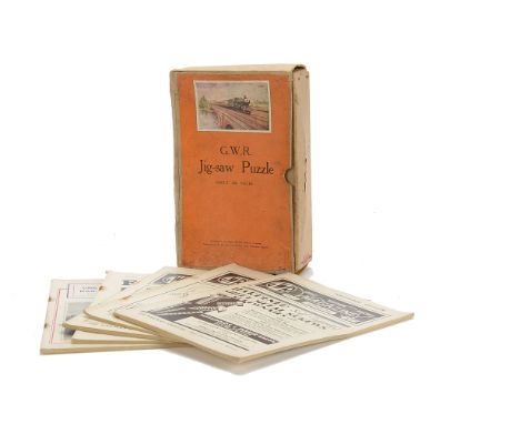 GWR pre-war Magazines and Chad Valley GWR Jigsaw, Full year 1937, G, staples rusty (12) together with The Cheltenham Flyer Ji