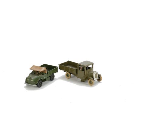 Britains boxed 1334 4 wheel Army Lorry, G in F box, 1877 Beetle Lorry, G in F box (2)