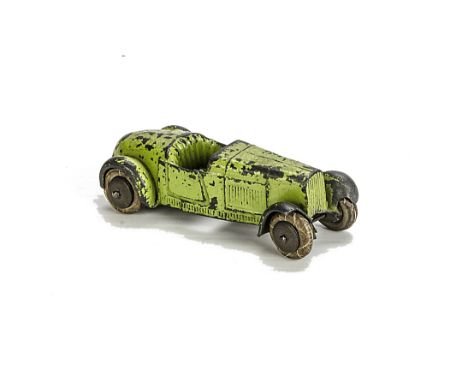 A Dyson 1931 Two Seater Roadster SS Swallow/Wolseley Hornet, lead body, bright green paintwork, lead wheels, chrome caps, whi