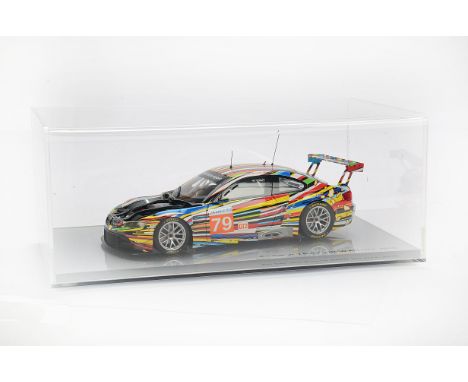 A BMW M3 GT2 Art Car in Jeff Koons Livery, model made by Minichamps in limited numbers, 1:18 scale, VG, original box, G-VG