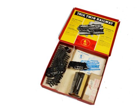 Moto Trix Construction Set and Trix Trains, Moto Trix Set 347, comprising eight card boxes with contents and Complete Enginee