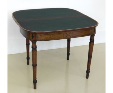 A 19th century mahogany card table