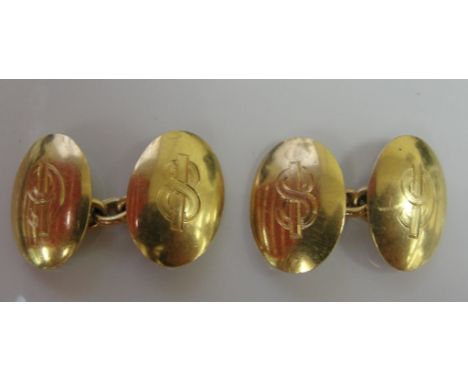 A pair of 18ct gold cufflinks